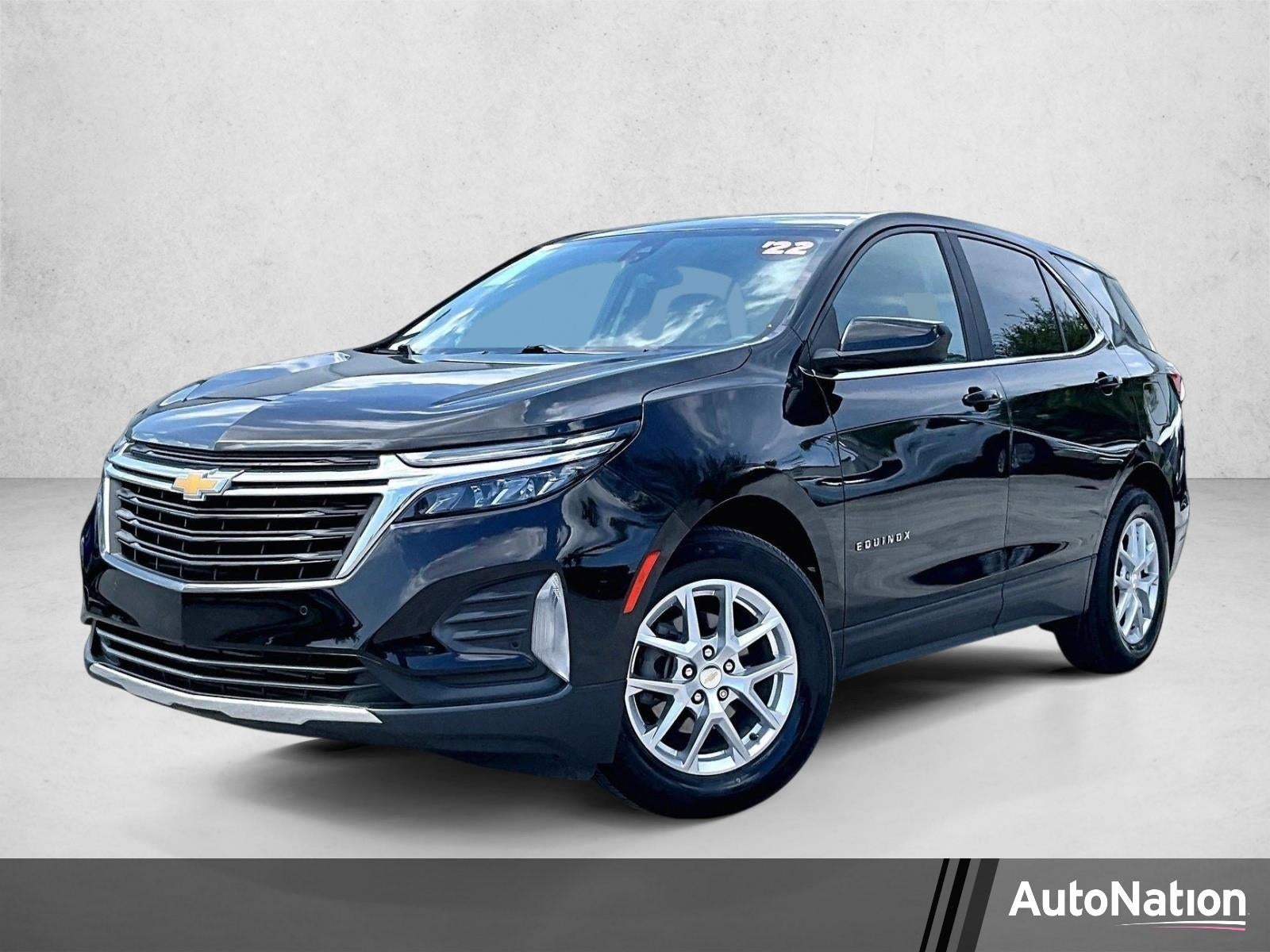 2022 Chevrolet Equinox LT in Mosaic Black Metallic — front three-quarter view