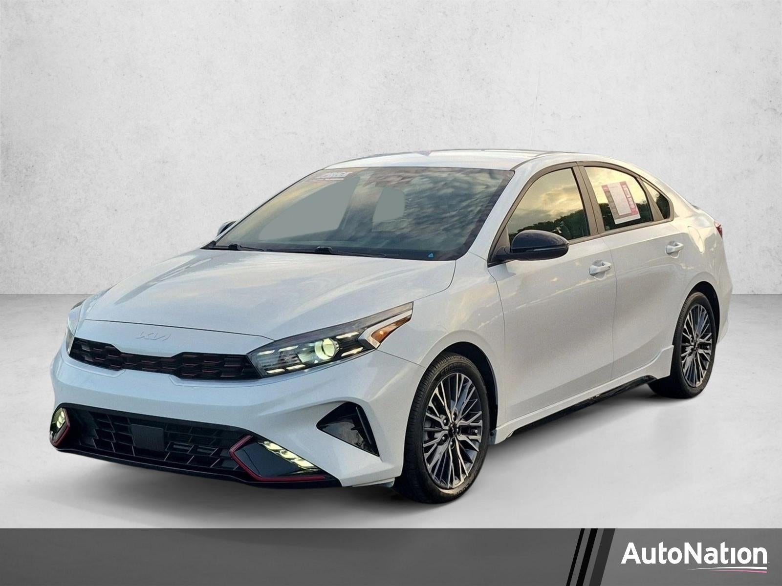 2022 Kia Forte GT-Line in White — front three-quarter view