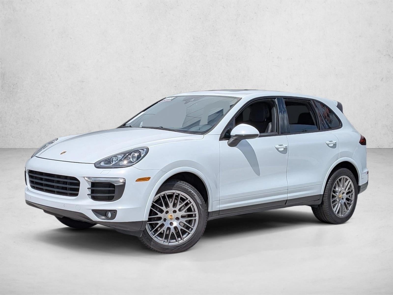 2017 Porsche Cayenne Platinum Edition AWD in Carrara White Metallic — front three-quarter view
