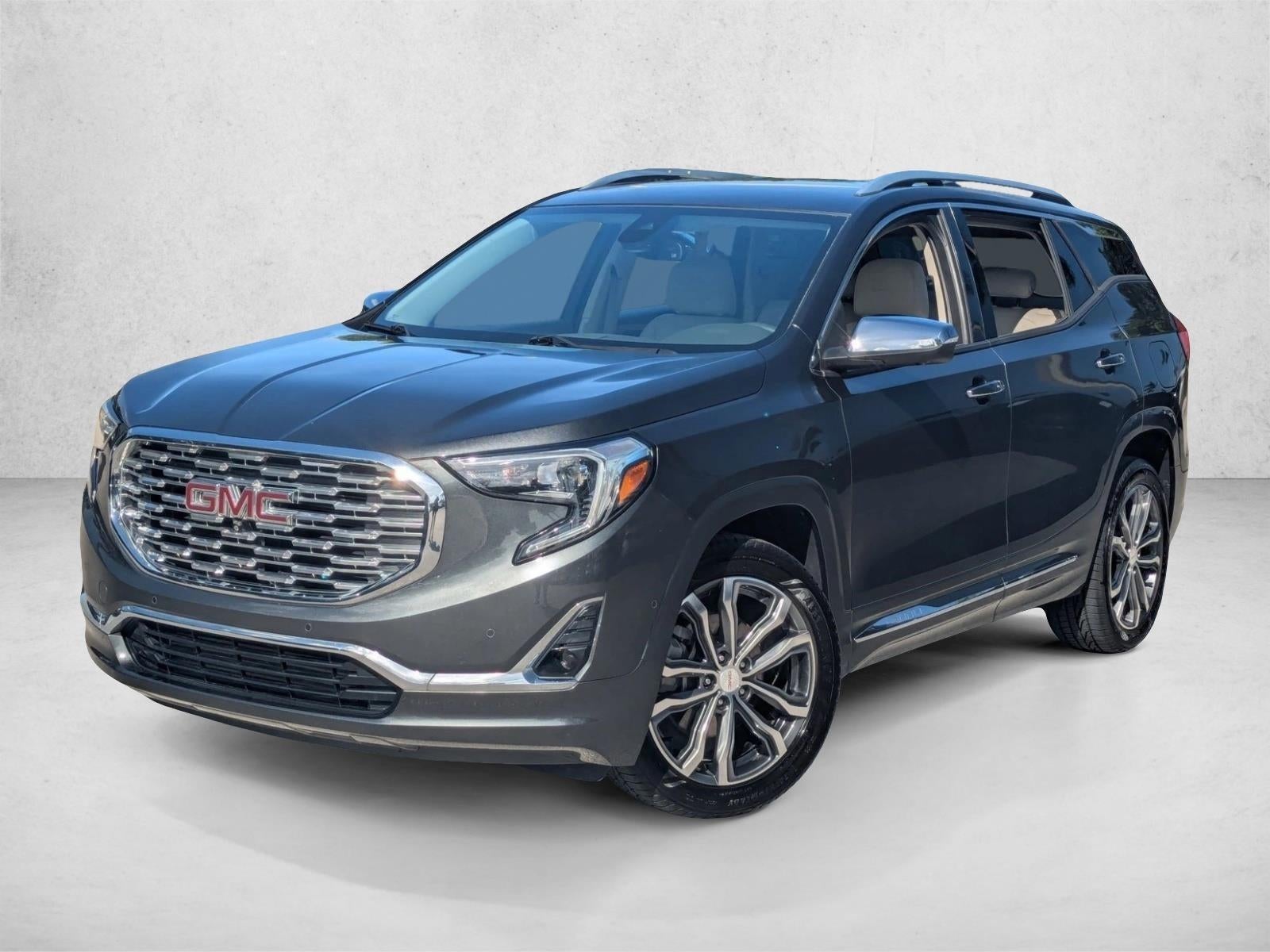 2019 GMC Terrain FWD Denali in Graphite Gray Metallic — front three-quarter view